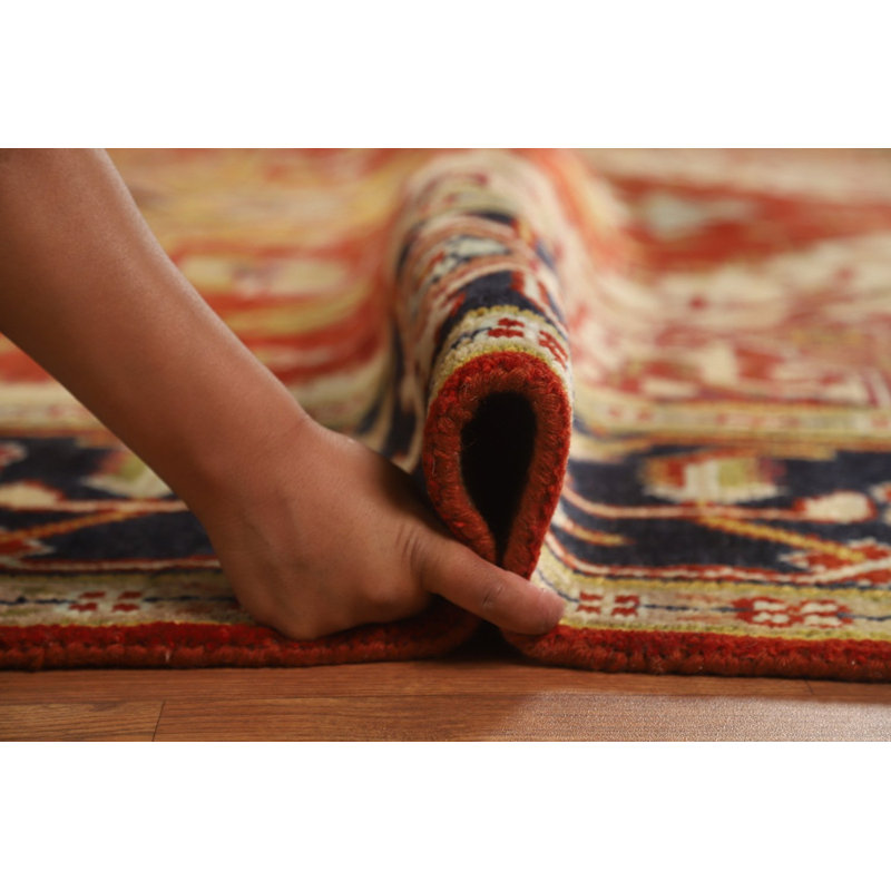 Tapis oriental traditionnel en laine à motif géométrique 9 x 12