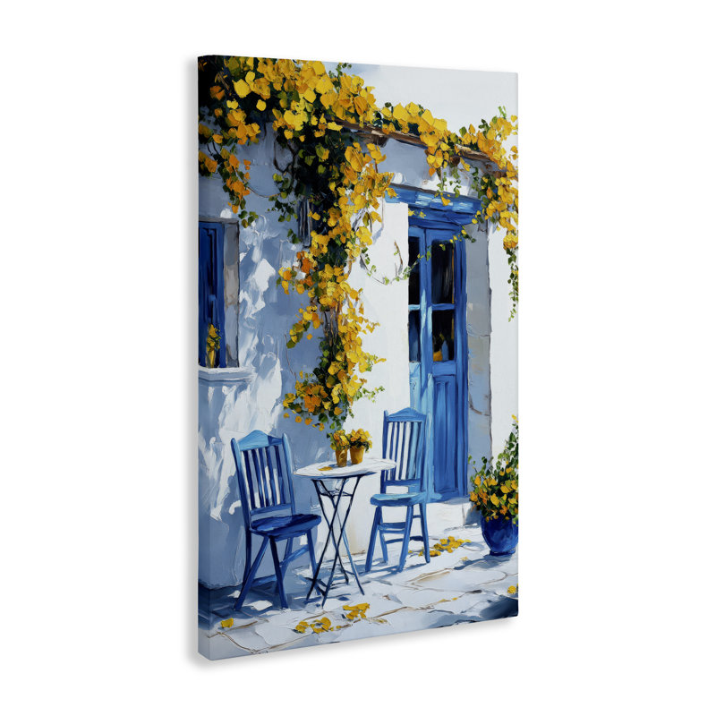 Après-midi à Majorque, toile par Raymond Powers, H 36 po x l 24 po