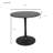 Modern Brown 30 Inch Round Dining Table with Space-Saving Pedestal Base