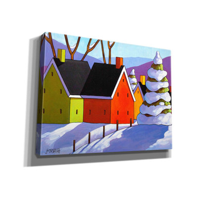 «Snowy Day Shadows on Canvas» par Cathy Horvath-Buchanan, reproduction