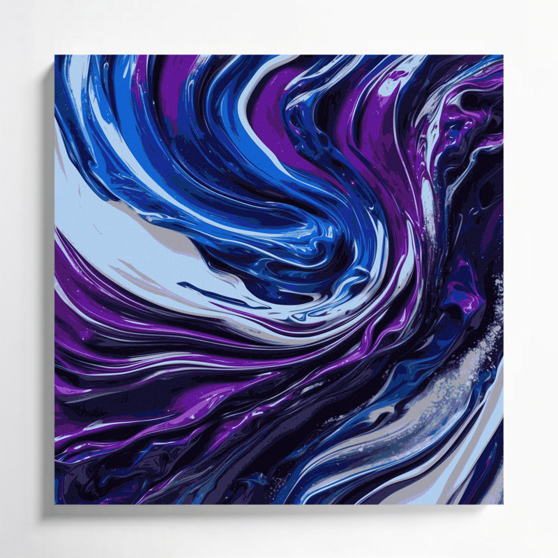 Art abstrait sur toile 37, H 8 po x l 8 po