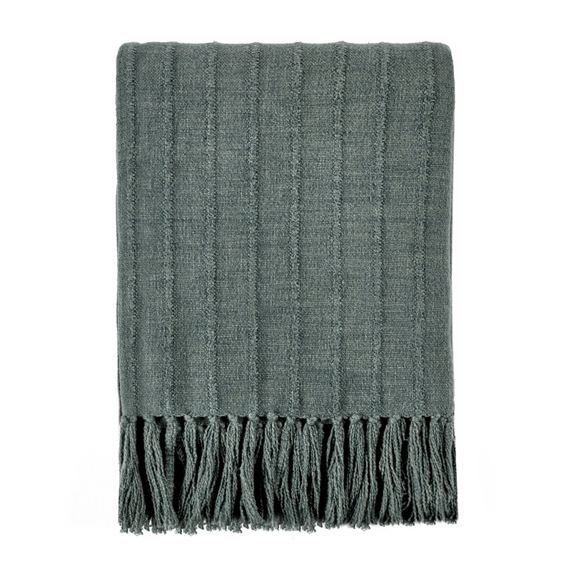 Beatris Throw, Green Striped