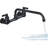Double-Handle 2-Hole Wall-Mount Bridge Kitchen Faucet