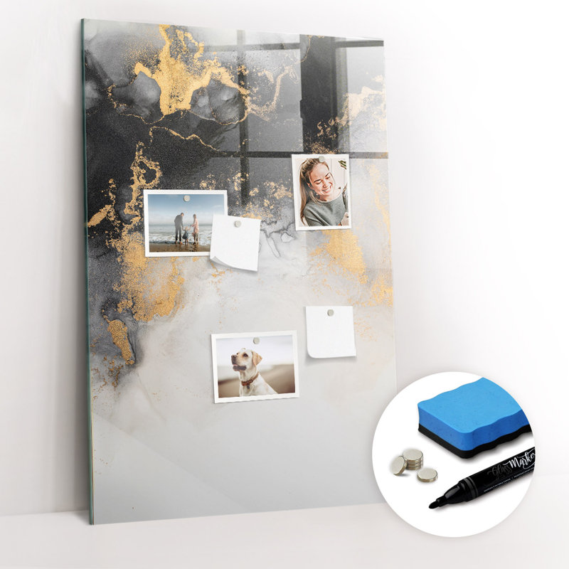 Marble Abstraction Magnetic Wall Mounted Dry Erase Board