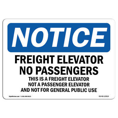 Freight Elevator No Passengers This Is A Aluminum Sign 18 x 24