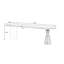 Bureau en bois massif brun et demi-cercle en acrylique-1045052943