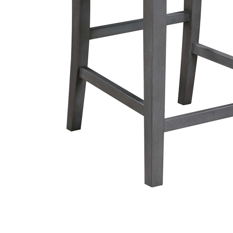 Ensemble de 2 chaises rembourrées Graham, Siège gris / cadre gris