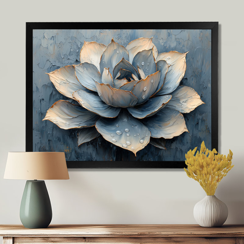 Hardiman - Floral Wall Art, H 30 po x l 40 po, Noir, Floater Framed