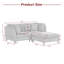 2 Seater Corduroy Corner Sofa -920117134
