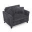 Fauteuil rembourré 46,5 po en velours côtelé-1761710498