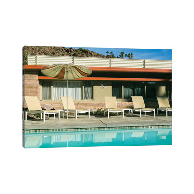 Poolside At A Motel, Palm Springs, California, USA by Julien McRoberts - Painting on Canvas
