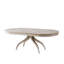 Composition Oval Mahogany Wood Dining Table
