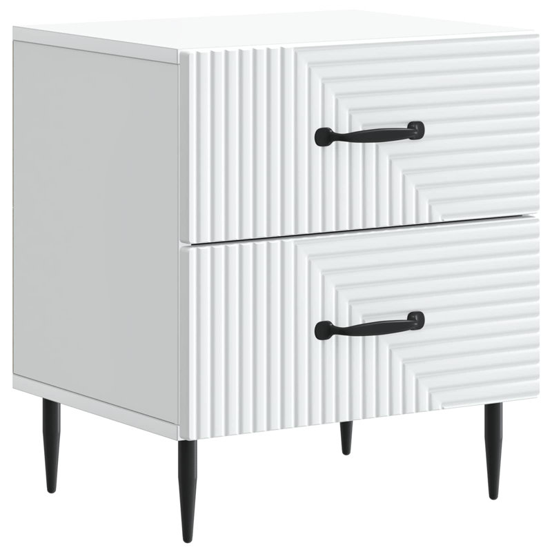 43cm W Engineered Wood Bedside Table