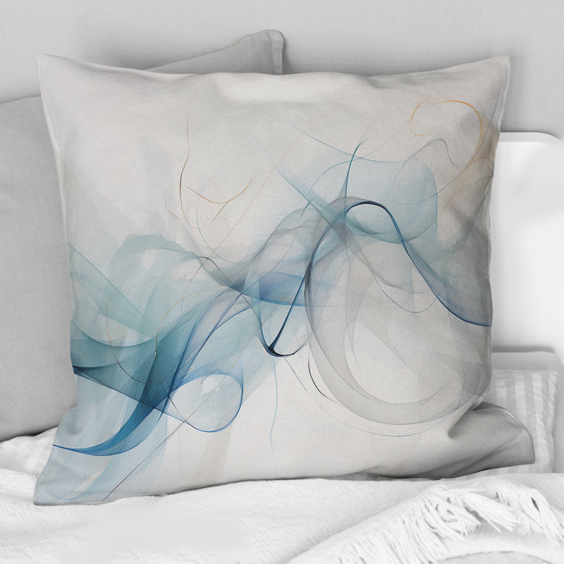 «White Grey Line Art Abstract Calligraphy», impression sur toile