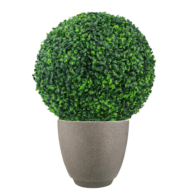 2 boules de topiaire de plante artificielle 4 couches, H 15,7 po x l 15,7 po