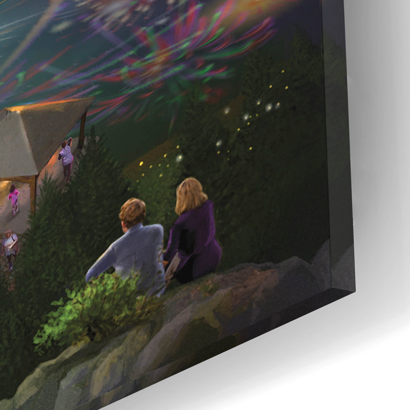 «Day and Night In The Valley» par Bigelow, illustrations sur verre acrylique, H 12 po x l 16 po x P 0,13 po