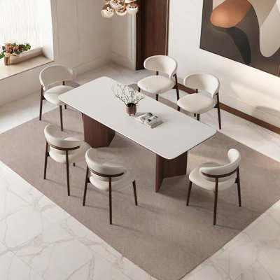 Cream Style Solid Wood Dining Table