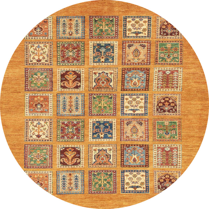 Abstract Indoor Rug, Round 4'