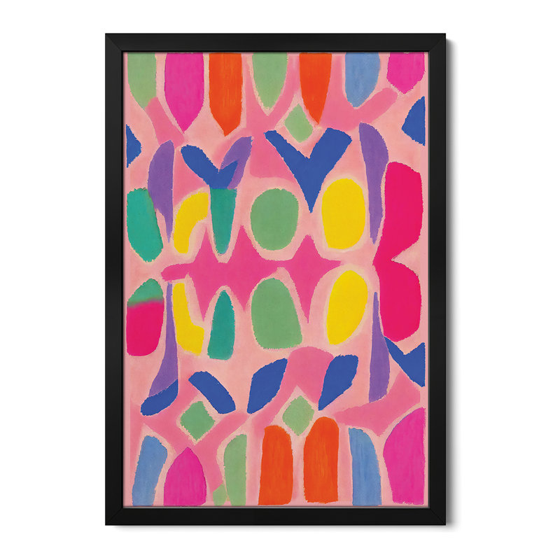 Motif pastel néon - reproduction d'art murale - affiche de galerie, H 24 po x l 16 po