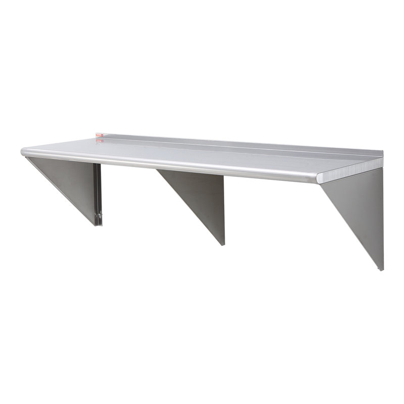 Metal Floating Shelf, 18" H x 60" W x 2.4" D