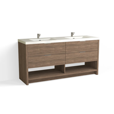 Vue 72" W Freestanding Double Bathroom Vanity