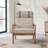 Modern Accent Armchair, Solid Wood Frame with High Back-949678003-949678028