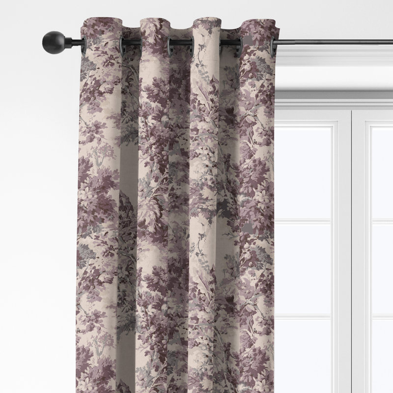 Ensemble de 2 rideaux en coton Dolce Wisteria, L 50 po x L 96 po