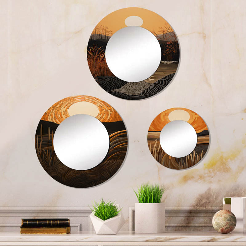 Ensemble de 3 miroirs en aluminium Timeo