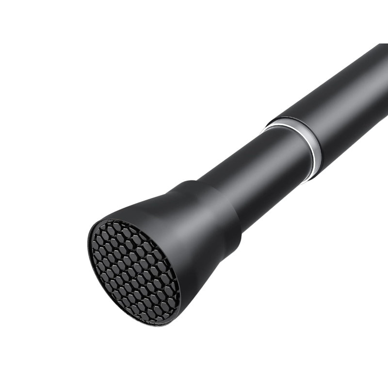 Extendable Curtain Poles Shower Curtain Rail 70-130Cm Tension Rods,No Drilling, Matte Black