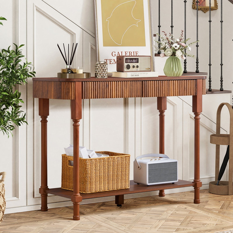 Console 43,31 po, Noyer, H 31,49 po x l 43,3 po x P 15,74 po