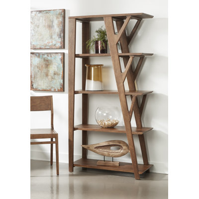  Bibliothèque en bois d'acacia massif H 72 "x l 32" Lana