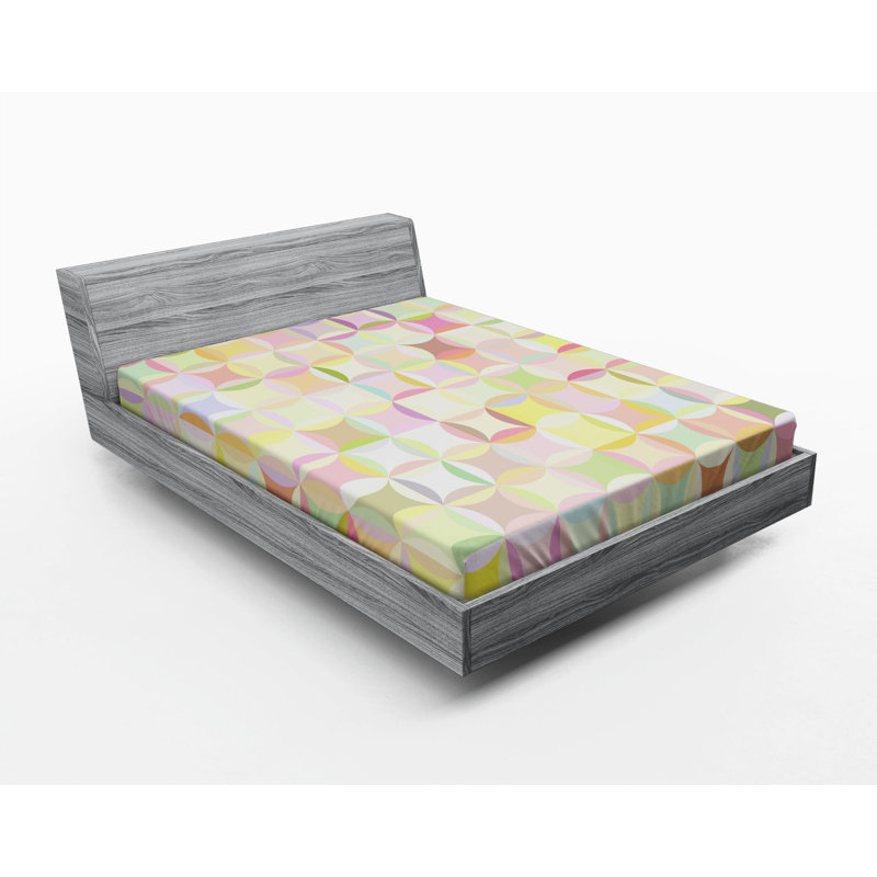 Microfiber Geometric Fitted Sheet, Full Fitted Sheet