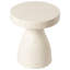 Table d'appoint Tinea de 16 po de large en fibre de verre de style sablier Tinea - Élégante table de bout décorative pour la chambre à coucher, le salon et le patio-958266715