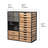 30.7" H Multi-compartment Industrial Storage Cabinet, Solid Wood Panels and Black Metal Frame