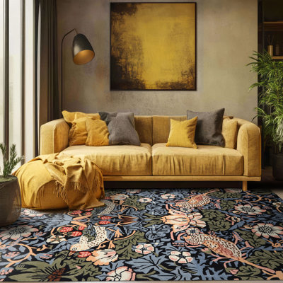 Tapis multicolore en laine touffeté à la main William Morris Arts & Crafts