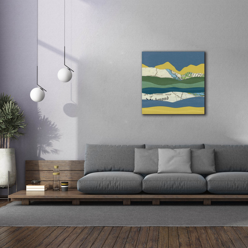 "Epic Graffiti" Mountain Series 108 "par Lorelle Rau, art mural sur toile, 37 po x 37 po, H 37 po x l 37 po