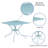 Commercial Grade 35.5" Square Indoor-Outdoor Steel Patio Table with Umbrella Hole-619041433