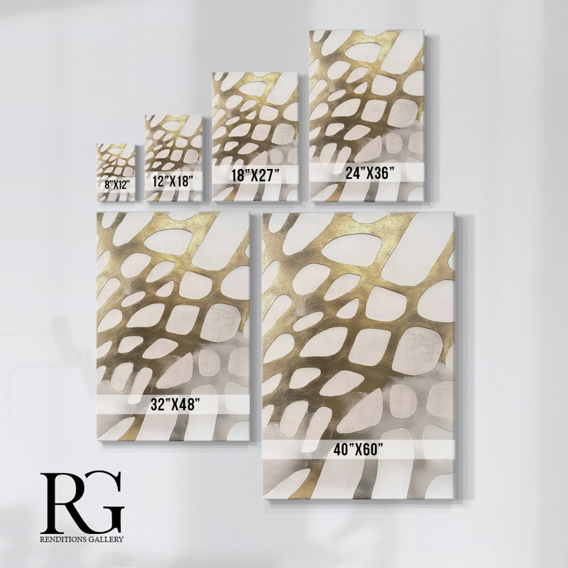 Abstrait, toile tendue avec châssis de CD XXV - prêt à être accroché, H 27 po x l 18 po