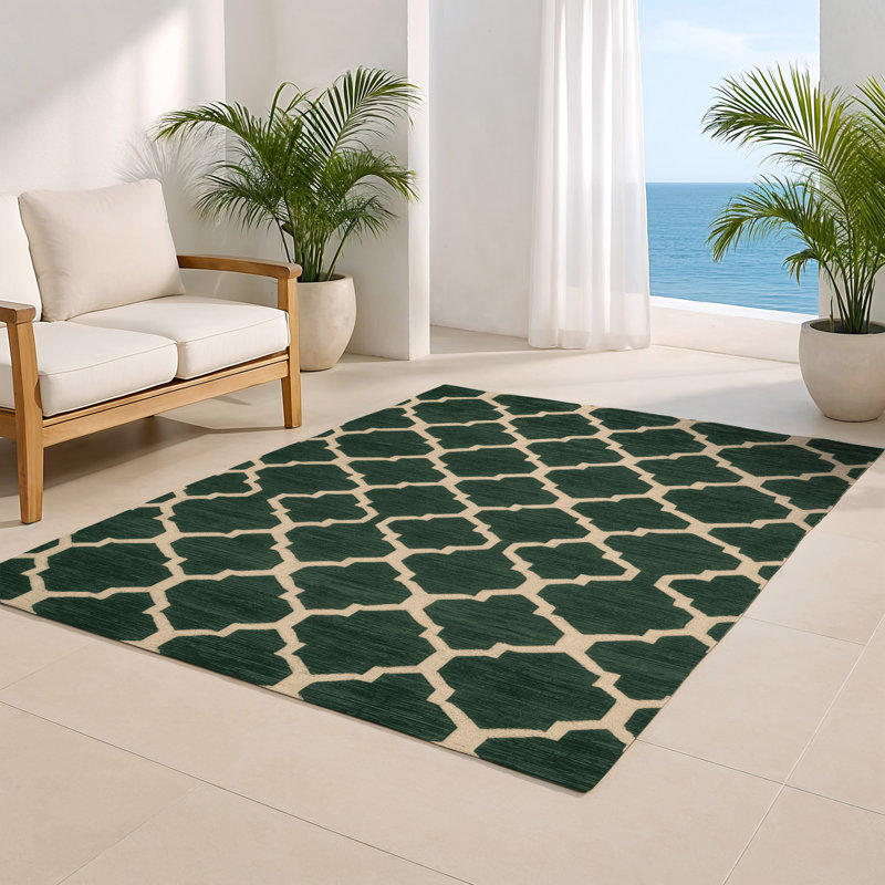 Tapis vert intérieur et extérieur Trellis, Rectangulaire 8 pi x 10 pi