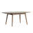 Walnut Color Solid Oak Round Corner Diagonal Leg Telescopic Table