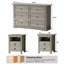 Ensemble de chambre à coucher 3 pièces, commode 6 tiroirs et table de chevet 47,2 po-130130982