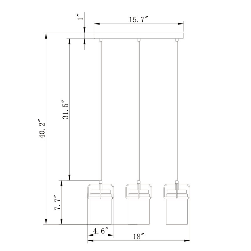 Luminaire suspendu cylindrique à 5 lumières Lytle