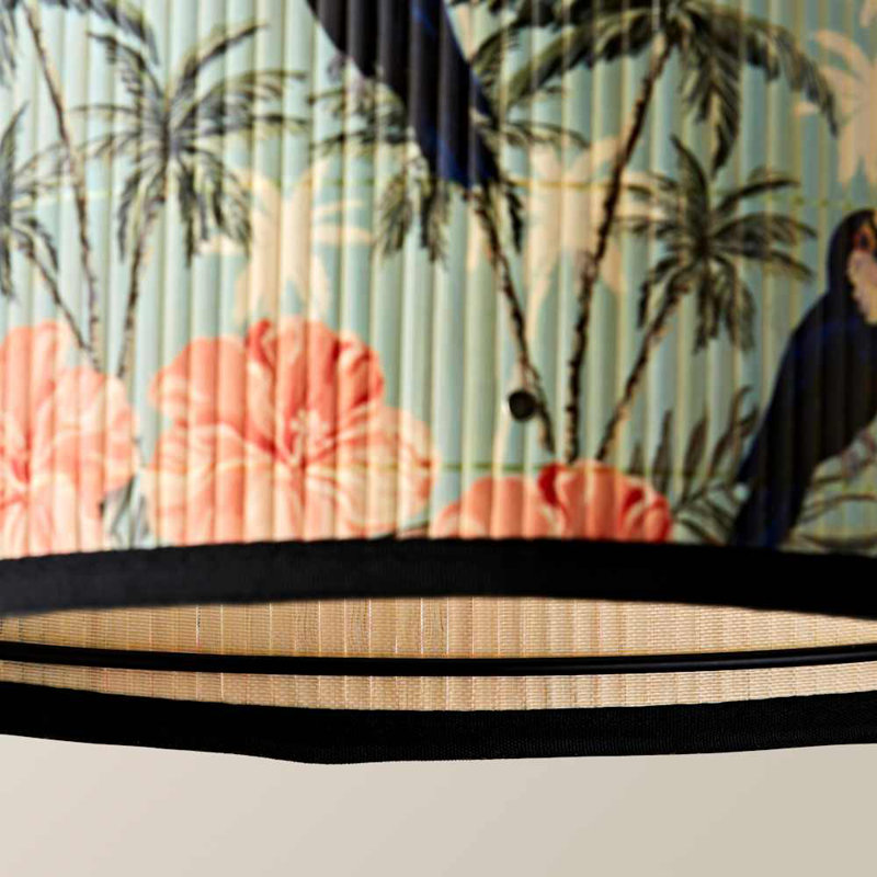 Anif Bamboo Drum Lamp Shade ( Slip-On ), 15cm H x 25cm W x 25cm D