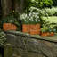 Set Of 4 Window Box With Rusted Metal Finish
