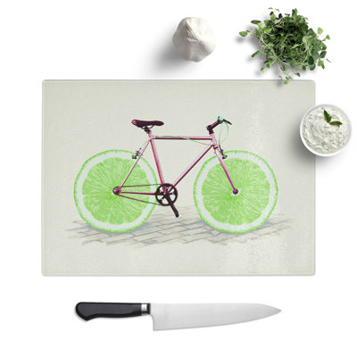 Lime Bicycle Chopping Board