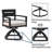 5 Pieces Patio Dining Set with 4 Swivel Rockers and Dining Table with Umbrella Hole-1751605365