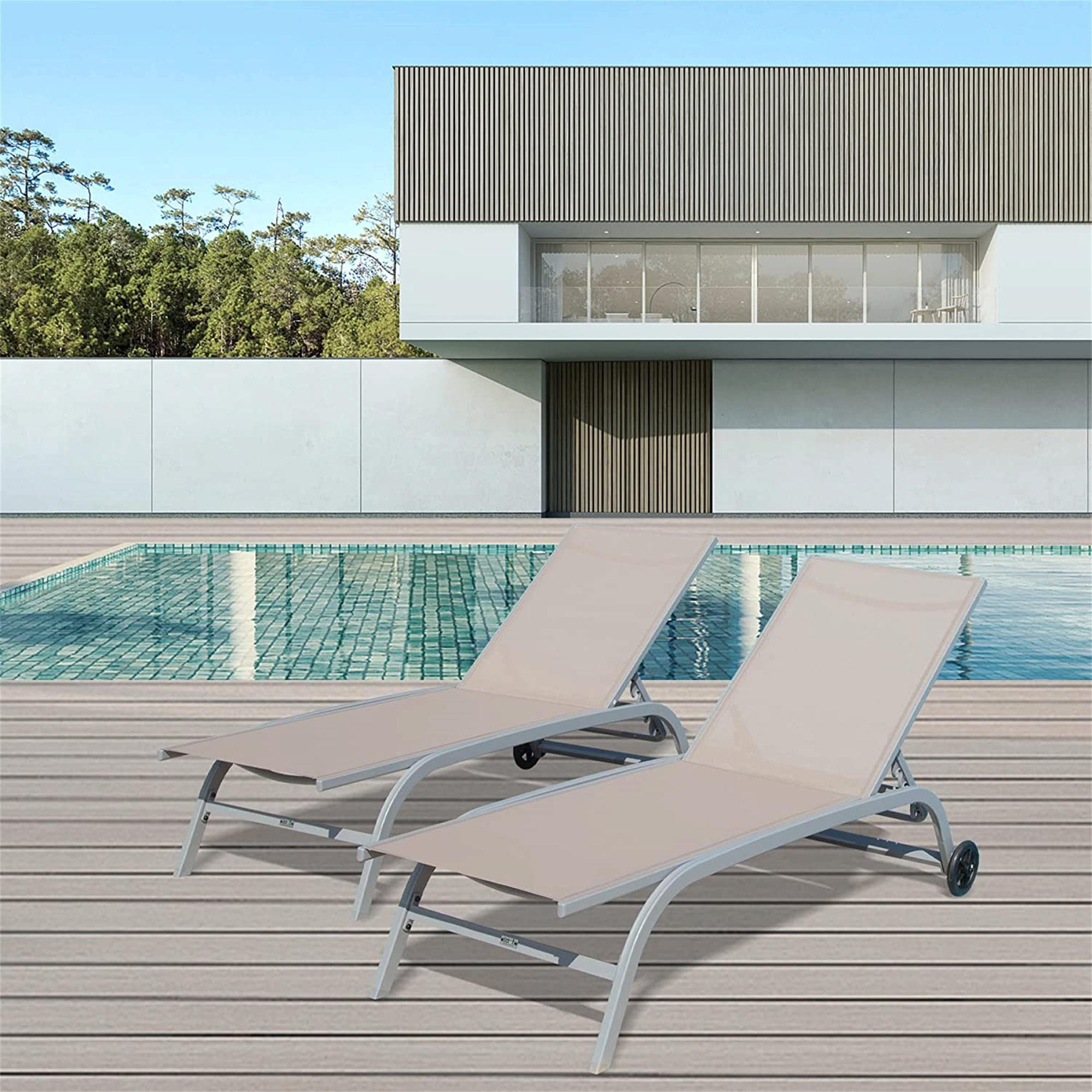 Latitude Run® Mehebbet Outdoor Metal Chaise Lounge | Wayfair