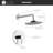 Euro Collection Shower Trim Only: 8" Round Shower Head, Single Handle Set & Rough-in Valve Included - Chrome Polished-92460971