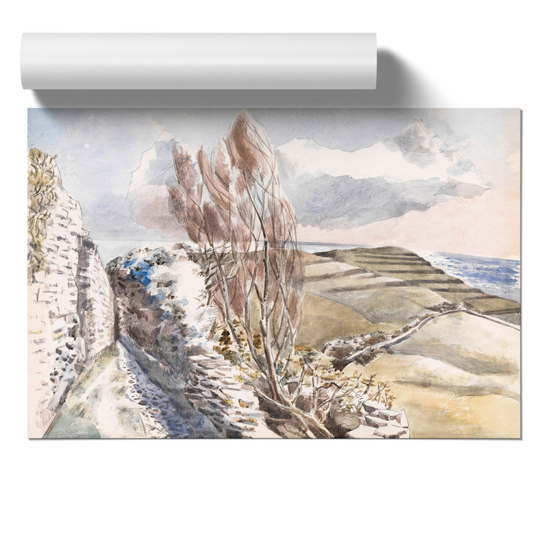 Worth Matravers In Dorset by Paul Nash - No Frame Painting, 42cm H x 59cm W x 0.1cm D
