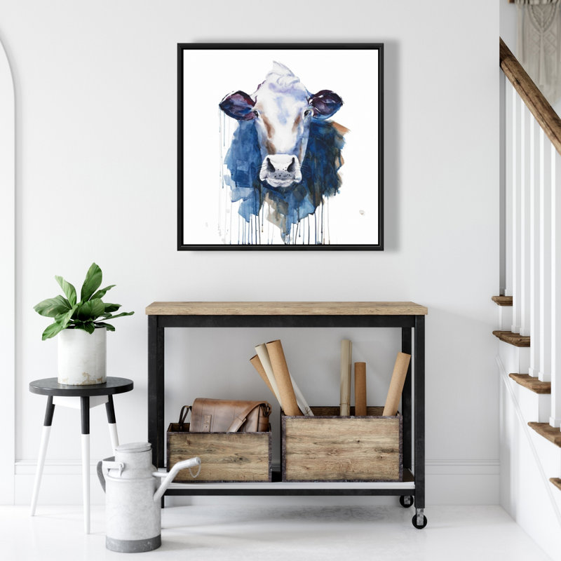 «Vache aquarelle», H 24 po x l 24 po